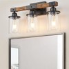Feohak 3-Light Bathroom Light Fixtures, Farmhouse Bathroom Vanity Light Rustic