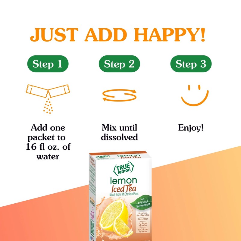 LEMON ICED TEA MIX by TRUE LEMON | Instant Powdered
