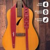 Nefelibata Guitar Strap 2.5", Head Layer Cowhide Italian Red Leather