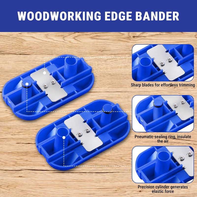 Uadme Edge Banding Trimmer, Quad Trimmer Tool with Tungsten Carbide