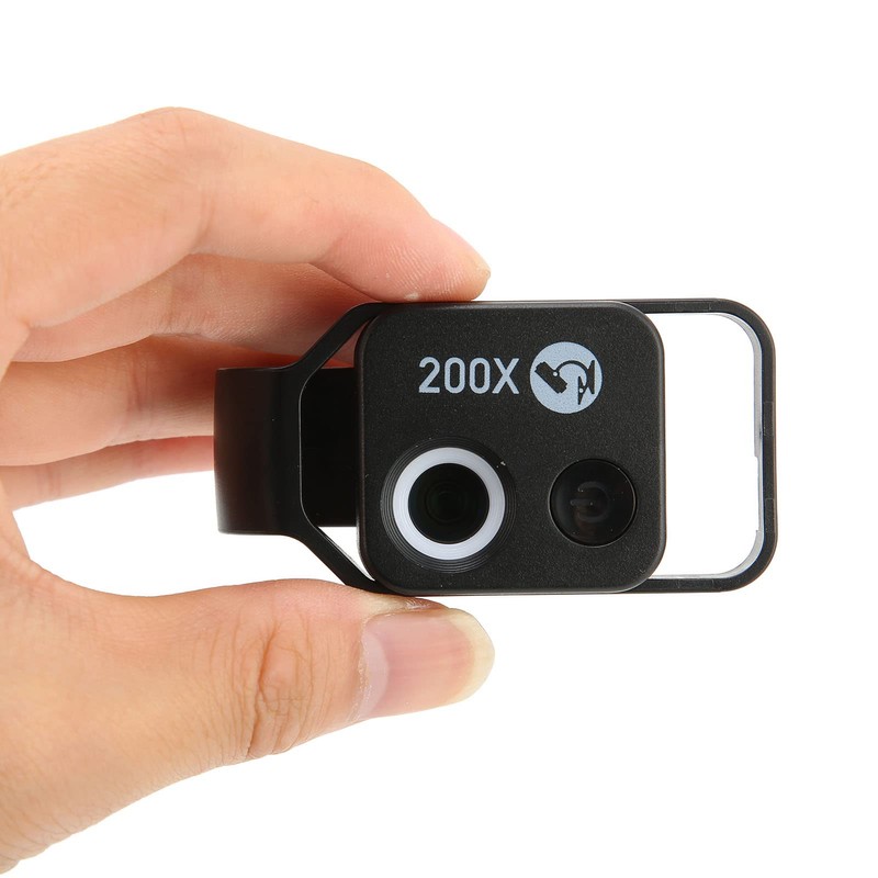 Vbestlife Smartphone Microscope, Macro Lens, Smartphone Lens, 200x HD, Compact,