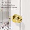 Probrico Polished Brass Privacy Interior Door Knobs Bed and Bath