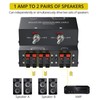 PROZOR Amplifier Speaker Selector Switch - 2(1)-In-1(2)-Out Bi-Directional Switcher Support