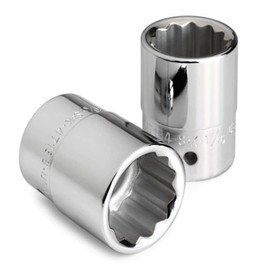 SK Professional Tools 47156 3/4 in. Drive 12-Point Metric Standard Chrome Socket - 1-3/4 in., Cold Forged Steel Socket with SuperKrome Finish, Made in USA