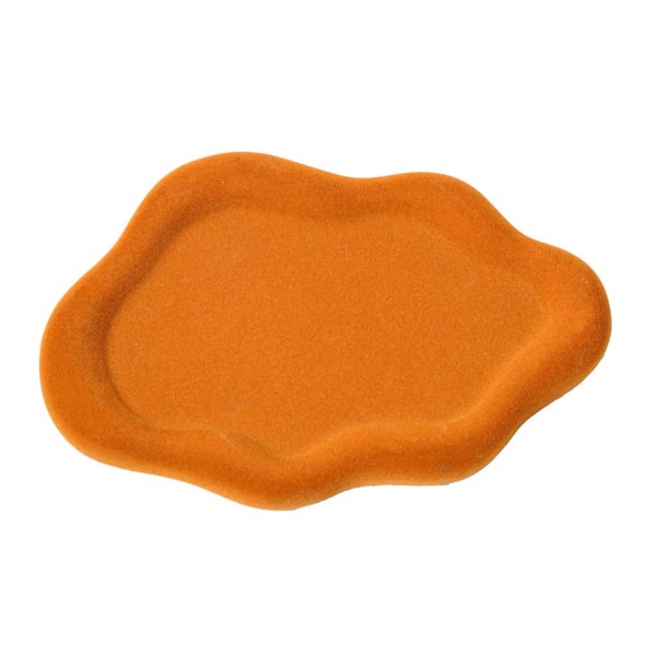 WAIT FLY Lovely Cloud Shaped Ceramic Plate Flocked Jewelry Dish