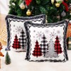 FRAMICS Christmas Pillow Covers, Snowflake Christmas Tree Throw Pillow Covers
