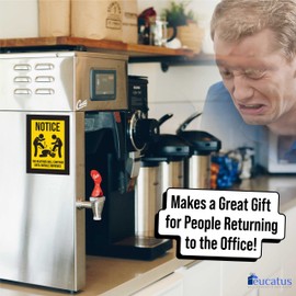 Easy Remove, Hilarious 3x4 in Magnet. Notice The Beatings Will Continue Until Morale Improves. Funny Fake Business Sign. Add Humor to Office Breakrooms, Cubicles and Desks with our Magnetic Decal Gift