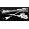 Powtech 4ft White Electrical Extension Cord Power Wire 2 Prong