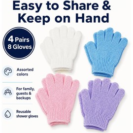 Guantes Exfoliantes para Ducha ATB Spa y Masaje Corporal 4 Pares