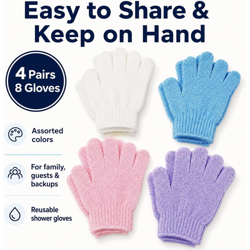 Guantes Exfoliantes para Ducha ATB Spa y Masaje Corporal 4