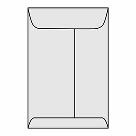Open End Catalog Envelopes, 9" x 12", 28#, Gray Kraft, Center Seam (Box of 250)