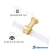 Goldenwarm 5 Pack-Clear Acrylic Drawer Knobs Brushed Brass Cabinet Hardware