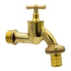 VARIOSAN Outlet valve 14917, 3/4 inch, polished brass, with hose