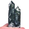VIZYTOU Large Heaing Crystal Stone Tower Two Pointed Wand Column