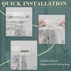 ABLUEN No Hook Shower Curtain or Liner - 8G Heavy