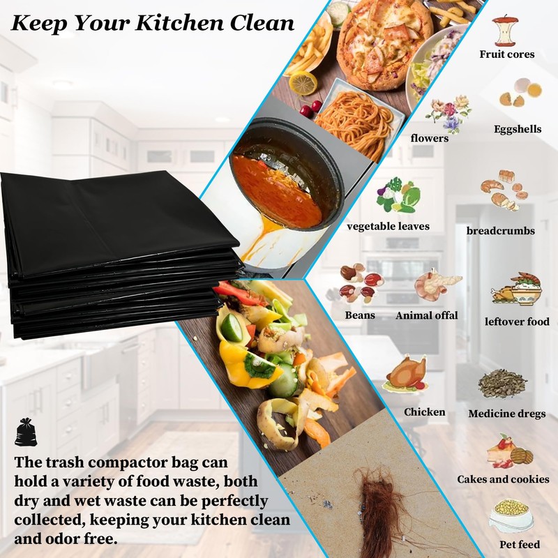 12Pack Compactor Bags for 15" Wide Models, Heavy-Duty Trash Bags,