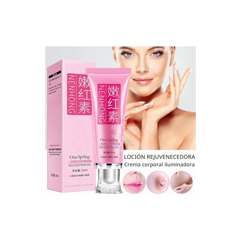Crema Aclarante Zonas Intima Pezón Axilas Mujer Blanquea Crema Rosa