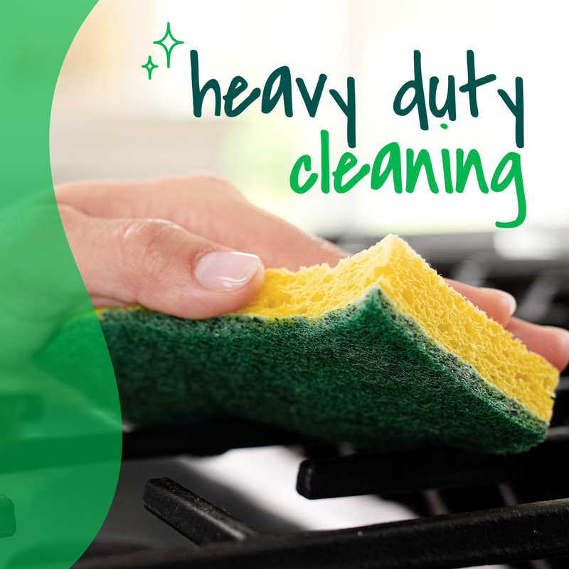 Scotch-Brite Heavy Duty Scrub Sponge, 9 Kitchen Sponges Designed for