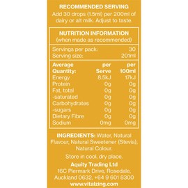 Vital Zing Milk Drops Banana 40ml