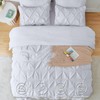 HIMEET- Christmas Comforter Set Queen 7 Pieces White Bedding Pintuck