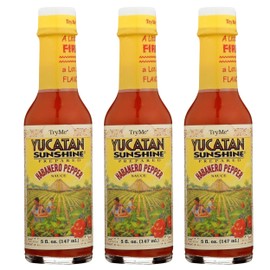 Try Me Yucatan Sunshine Habanero Pepper Sauce, 5oz Bottle (Pack of 3)