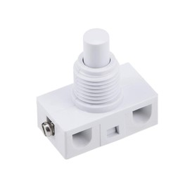 sourcing map Inline Foot Pedal Push Button Switch, UFO Type Lamp Lighting Foot Control Latching ON/Off Footswitch White