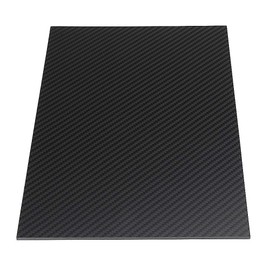 3K Carbon Fiber Sheet 200x300mm Plain Matt 0.5-5mm Thickness (Black, 4mm)