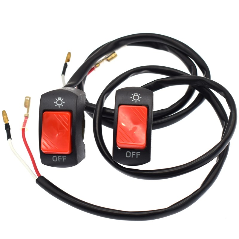 Royitay 2 PCS Motorcycle Headlight Switch Toggle Handlebar Switch 12v