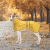 Geyecete Dog Jacket Adjustable Lightweight Raincoat with Reflective Straps and