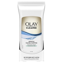 Olay Cleanser Mild Facial Cloth, Unscented, 30 Pieces, No Color / 올레이 클렌저 순한 페이셜 천 무향 30개입 No Color