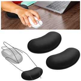 DSLSQD Mouse Wrist Rest, Ergonomic Wrist Rest, Non-Slip Base, Mouse with Memory Foam, for Relief Wrists, for Mouse, Laptop, Computer, Work, Gaming, Office, Home, Pack of 2