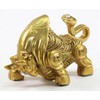 Feng Shui 4" Gold Money Bull Ox Wealth Statue Figurine