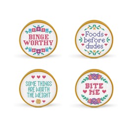 FRED Stitches Bag Clips, Set of 4, 2.4 Inches in Diameter (5274203)