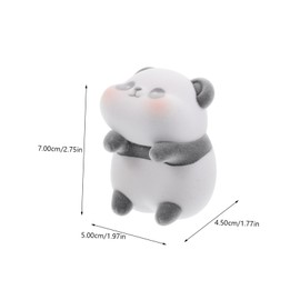 GANAZONO Cute Panda Figure Dashboard Decoration Adorable Resin Ornament for Car Display Desk Computer Table Decor Stylish Accessory for Women