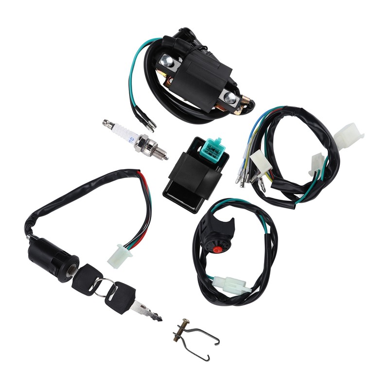 Kill Switch Ignition Coil CDI Spark Plug Wiring Harness Kit