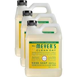 Mrs. Meyer's Clean Day Liquid Hand Soap Refill, Cruelty Free and Biodegradable Hand Wash Made with Essential Oils, Honeysuckle Scent, 33 oz (Pack of 3)