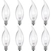 Tiqian 8-Pack E12 Base 60W 120V B10 CTC Incandescent Clear