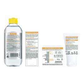 Kit Garnier Aclarante con Vitamina C | Antimanchas, Hidratación y Protección | 4 Pasos