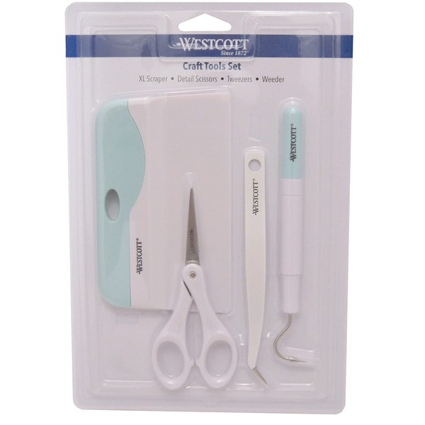 Westcott 00502 Die Cutting Crafting Tools Set with Crafting Tweezers,