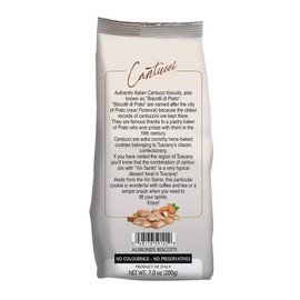 Mantova Cantucci with Almonds, 7 oz. (Pack of 2), Product of Italy, Traditional, Twice-Baked, Crunchy Biscotti, Sweet, Nutty, Crumbly Cookies Perfect as Breakfast, Snack and Dessert, Pairs well with Coffee, Tea, Chai, Cappuccino, Latte, Macchiato, Vin Sa