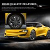 DREAMIZER Glossy Black 15" Hubcaps Replacement,4Pcs Universal R15 Hub Caps