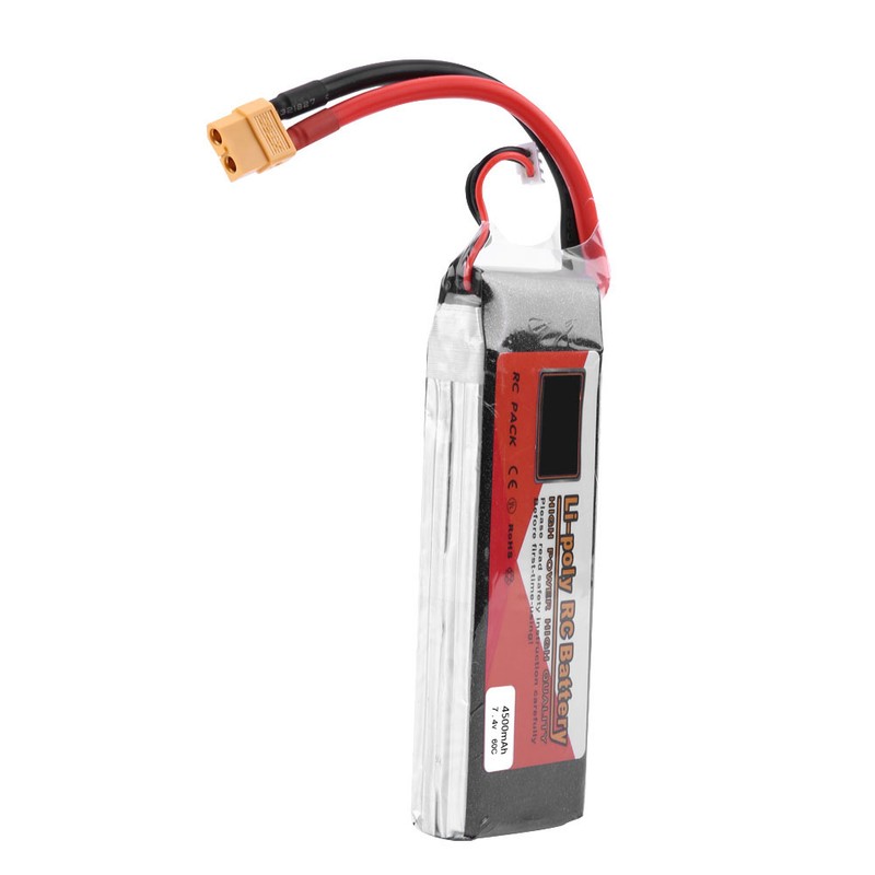 ZOP POWER 2S 7.4V 4500mAh 60C Rechargeable LiPo Battery with