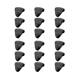 DRYIC 18 Pcs Clothes Hanger Connector Hooks, Space Saving Hanger Hook - Heavy Duty Ruby Space Triangles Hanger for Clothes Closet, Black