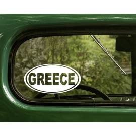 The Decal and Sticker Mafia 2 GREECE DECALs Oval Sticker For Bumper Car Rv Truck Window 4x4 Laptop