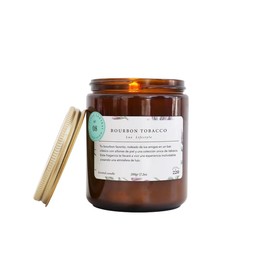 Vela Aromática Bourbon Tobacco | Bourbon, Incienso, Patchouli, Tabaco, Cuero | 200g, 40-50 Horas