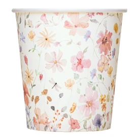 Crisky 5oz Paper Cups Dixie Cup[100 Pack], Disposable Bathroom Cups, Elegant Design Floral Small Mouthwash Cup, Hot/Cold Beverage Coffee, Dessert for Birthday Parties, Home-use, Picnics, Ceremonies
