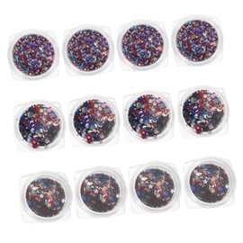 Mikinona Nail Art Sequins Stars Shape 4 Sets of Manicure Ornaments Materials Easy to Use for Home Salon