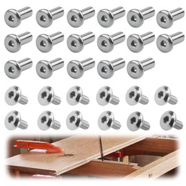 Sleeve Screws M4, Furniture Connector Screws M4 x 12 mm 20 Pieces with Hex Key Cabinet Connector for Wooden Panels Doors Cabinets Chairs Stainless Steel Rustproof Durable Tightenable