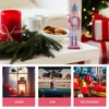 COHEALI Pink Christmas Nutcracker,Christmas Nutcracker Figure,Traditional Wooden Nutcracker Soldier,Nutcracker Wood