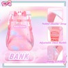 pisyae Girls Backpack,Rainbow Backpack for Girls-Kawaii Pink School Bookbag, Lightweight